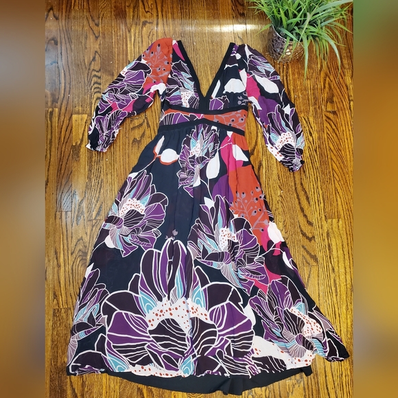 Anthropologie Let Me Be Floral Midi Dress - Picture 5 of 11